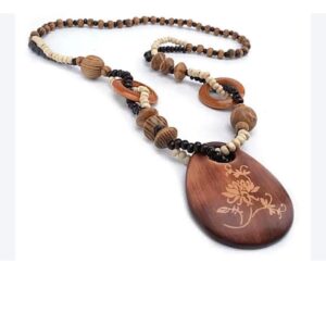 vintage wooden necklace