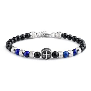 stainless steel vintage bracelet blue