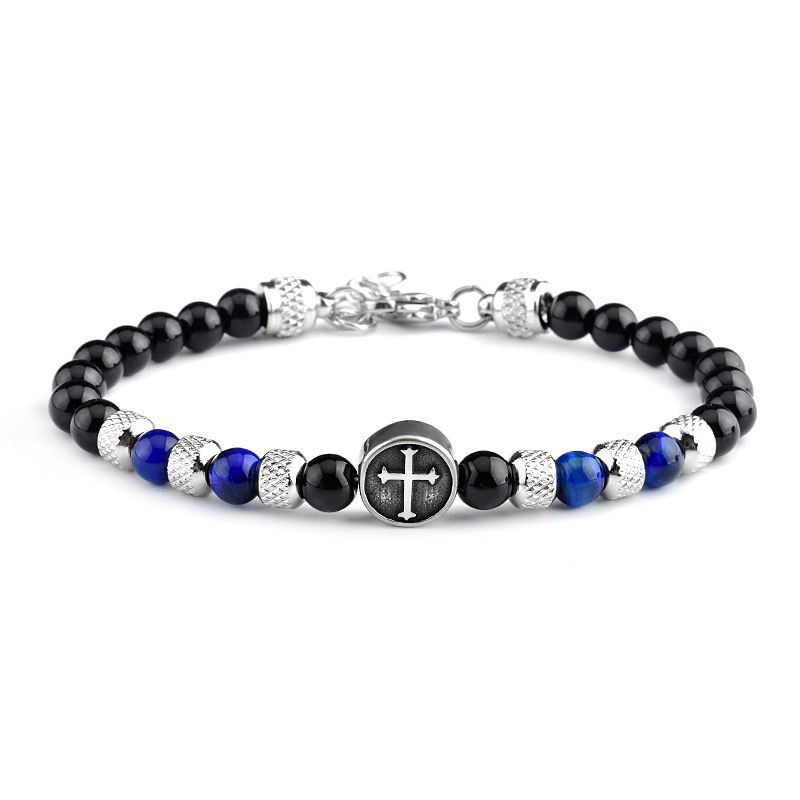 stainless steel vintage bracelet blue