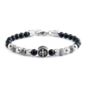stainless steel vintage bracelet grey