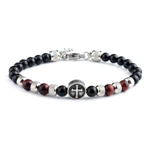 stainless steel vintage bracelet brown